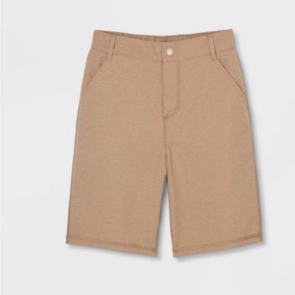 Boys' Adaptive Dry Fit Shorts - Cat & Jack-Heathered Brown